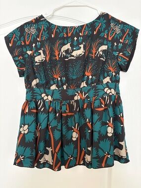 Anthropologie x Anna Sui Peplum Top